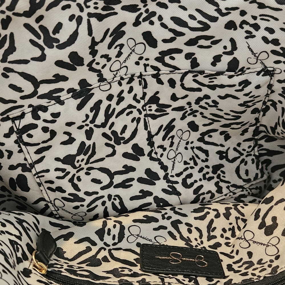 NWOT's - JESSICA SIMPSON - Cute Large Black Tote with Gold Accents. - Picture 9 of 9
